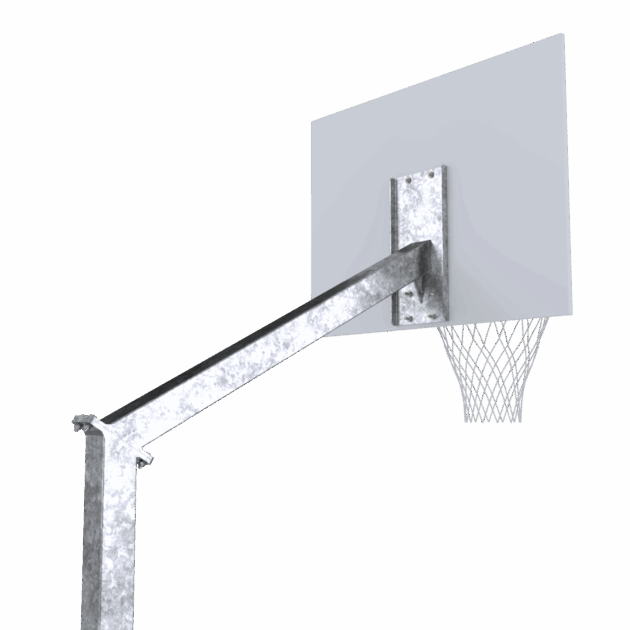But de basketball extérieur à sceller – hauteur 2,60 m, acier galvanisé 100×100 mm