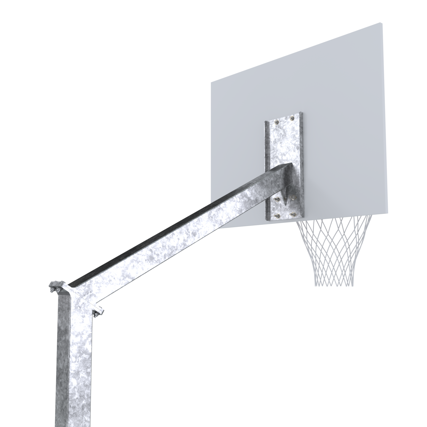 But de basketball extérieur à sceller – hauteur 2,60 m, acier galvanisé 100×100 mm