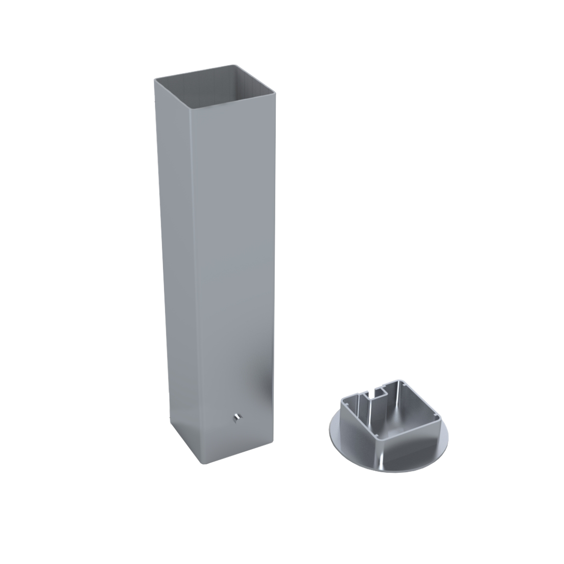 Jeu de 4 fourreaux en aluminium pour buts de handball 80×80 mm – avec couvercles