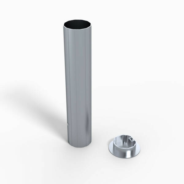 Jeu de 2 fourreaux en aluminium Ø90 mm pour poteaux de volleyball