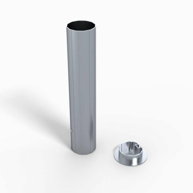 Jeu de 2 fourreaux en aluminium Ø90 mm pour poteaux de volleyball